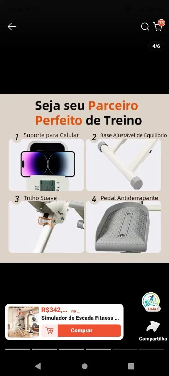 Elíptico simulador de escada/ caminhada  - Foto 3