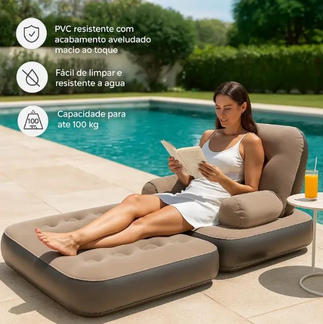 Sofa Cama Inflavel 5 Em 1 Dobravel Poltrona De Luxo Casa