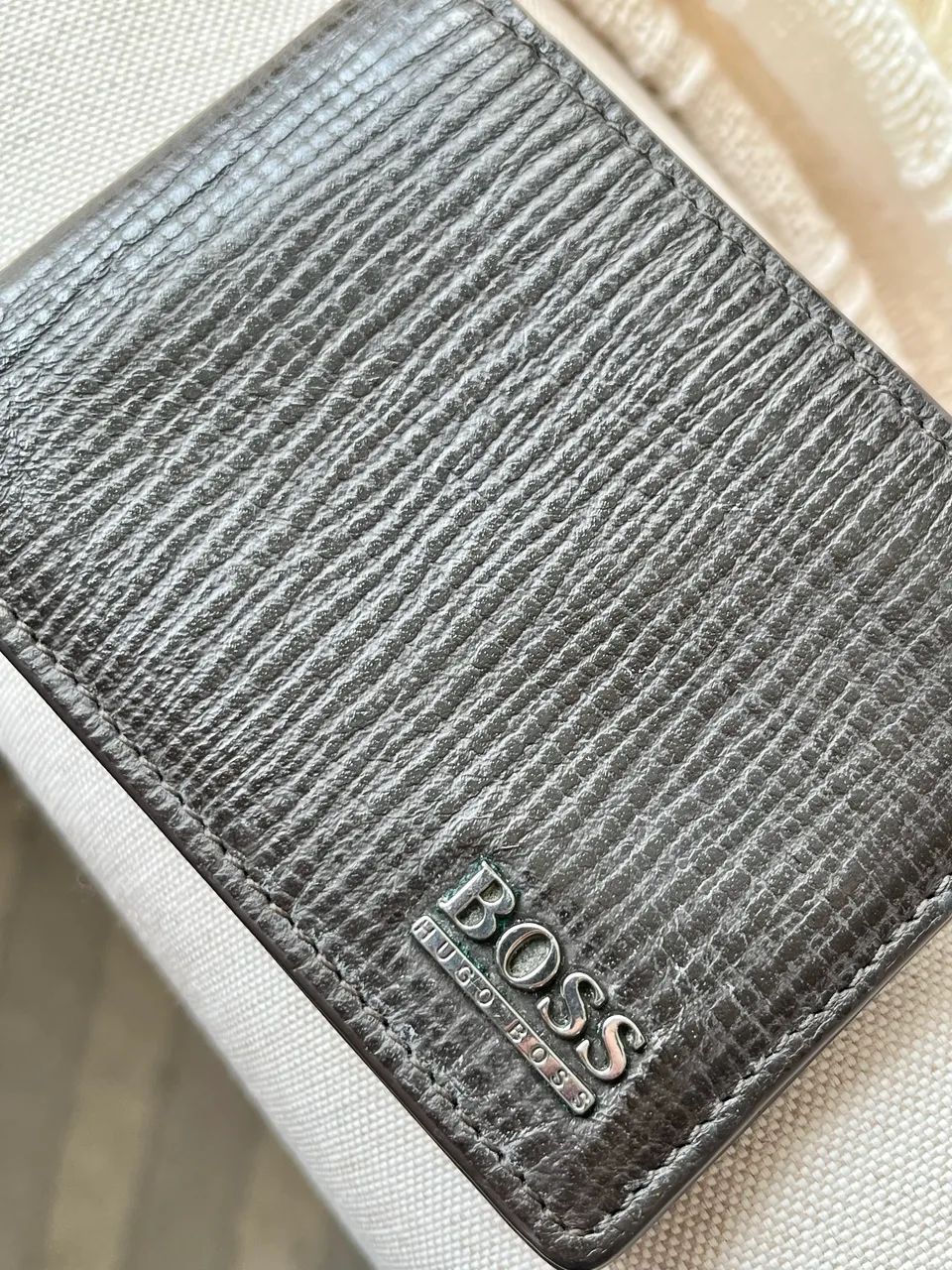 Carteira Hugo Boss Marrom Couro excelente estado