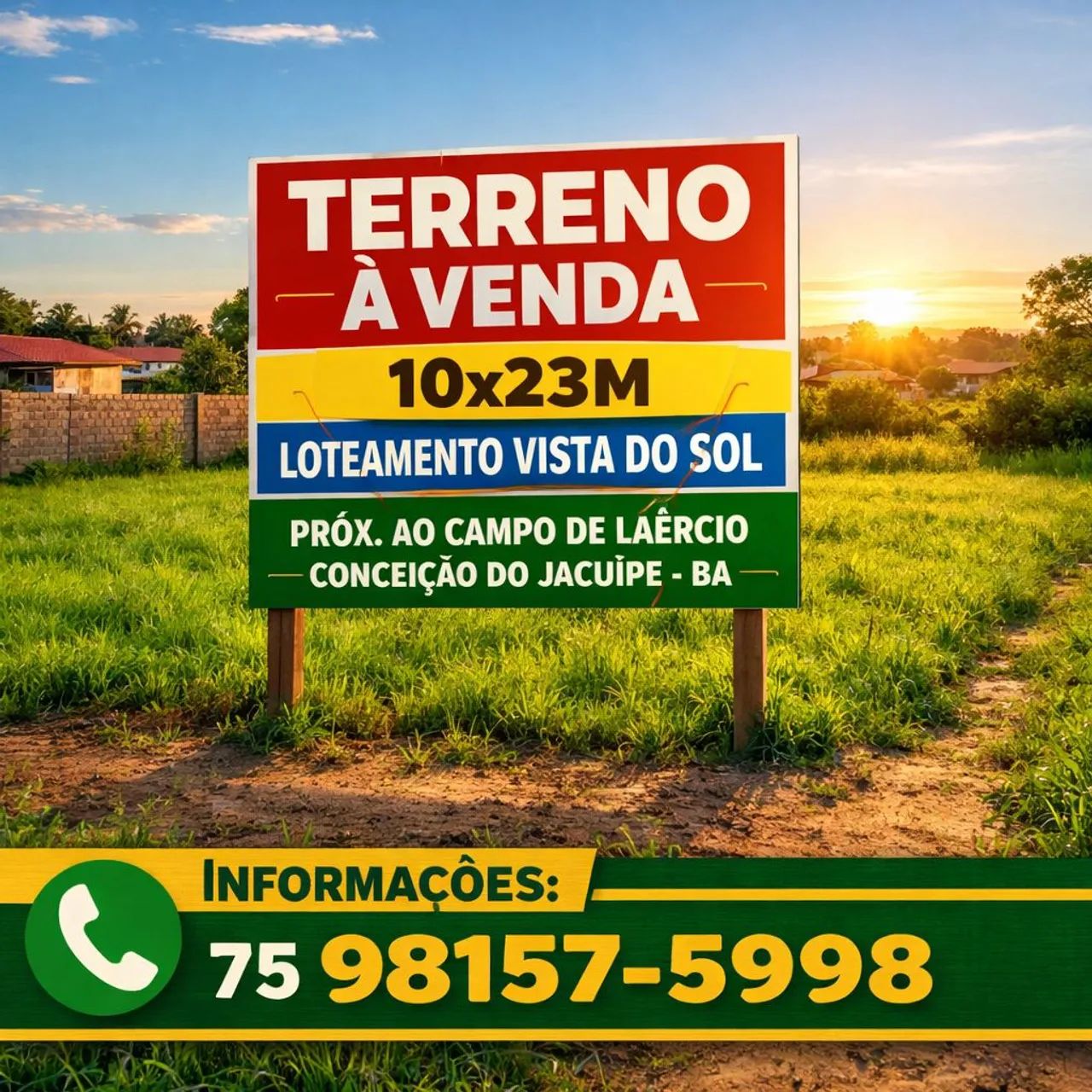 Vendo lote 10 x 23