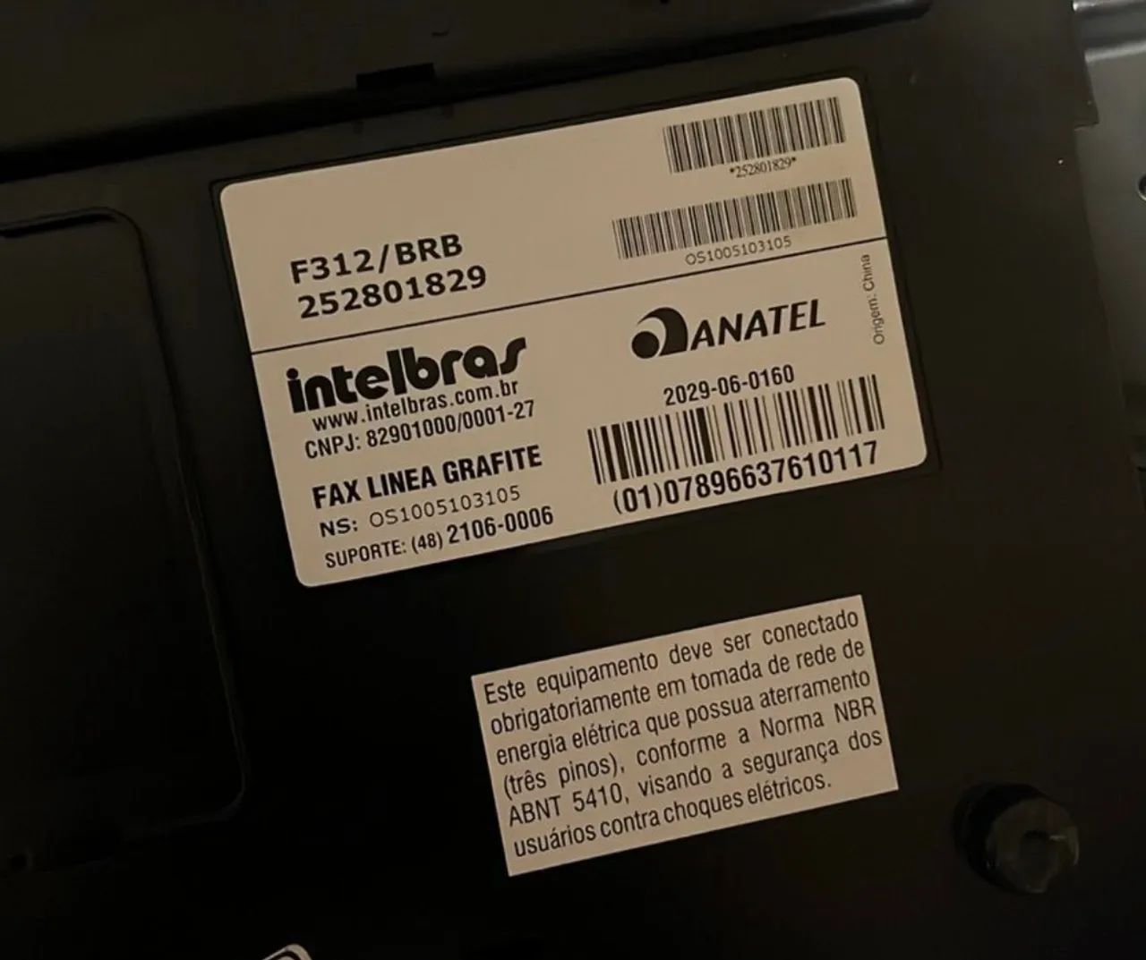 Fax Intelbras F312/BRB Linea Grafite com Telefone  - Foto 6