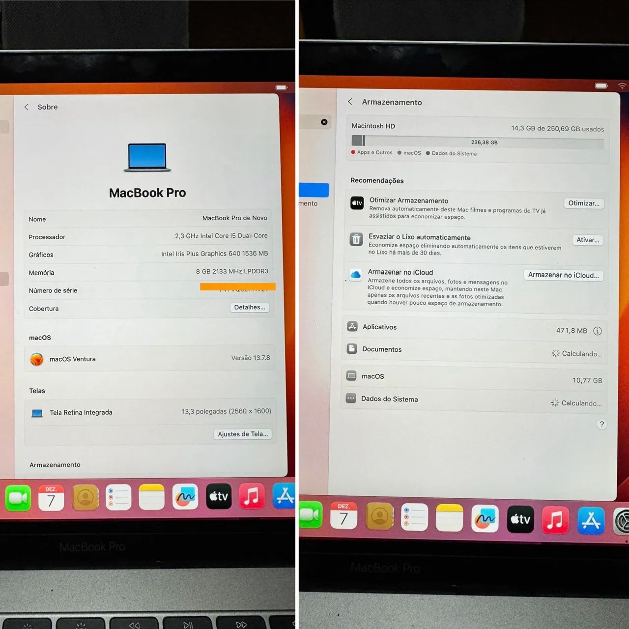 Macbook Pro 13,3 polegadas 256GB Intel Core i5  - Foto 3