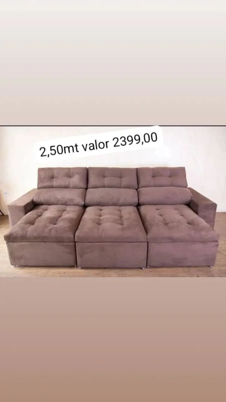 Sofá retratil e reclinável 
