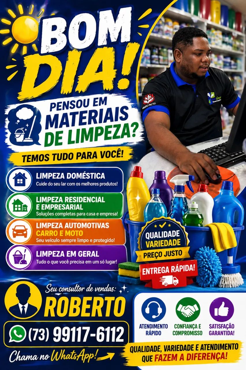 Materiais de limpeza profissional