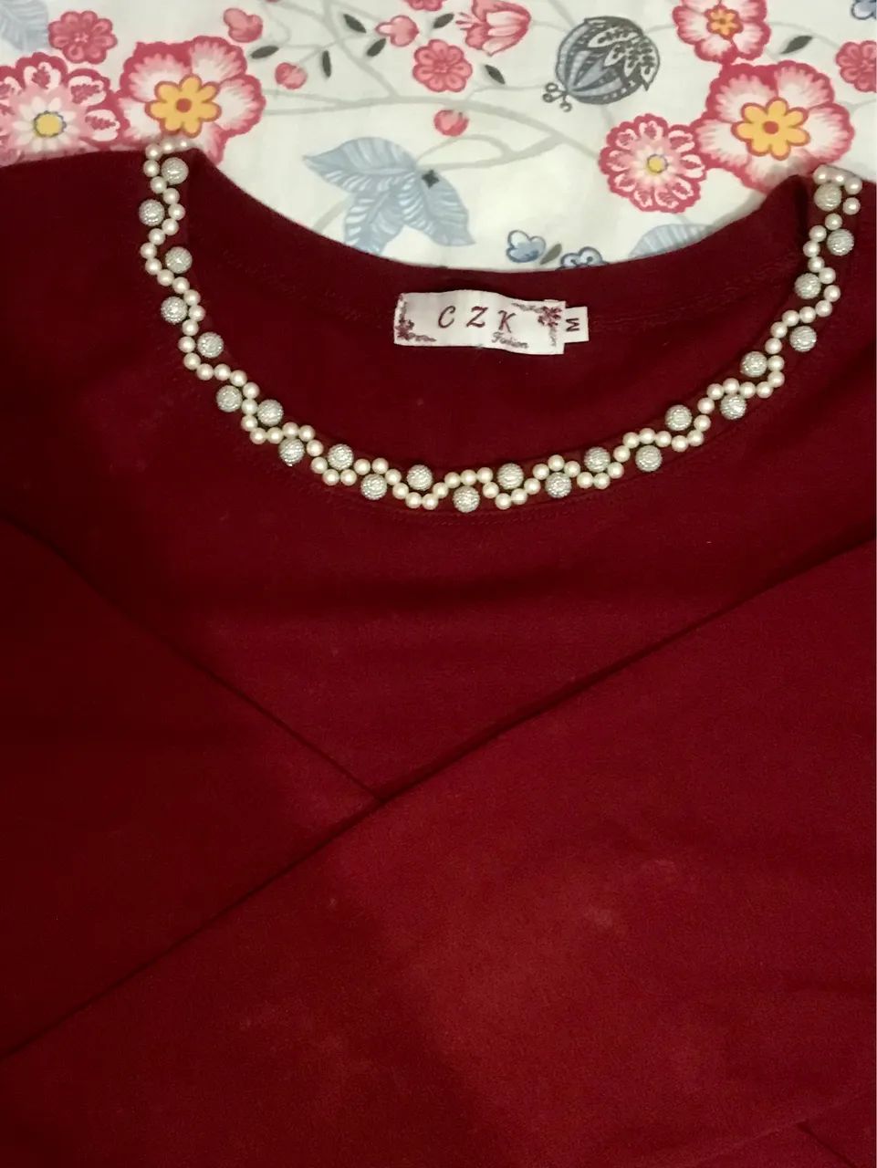 Blusa de frio com pérolas 65675258141825121