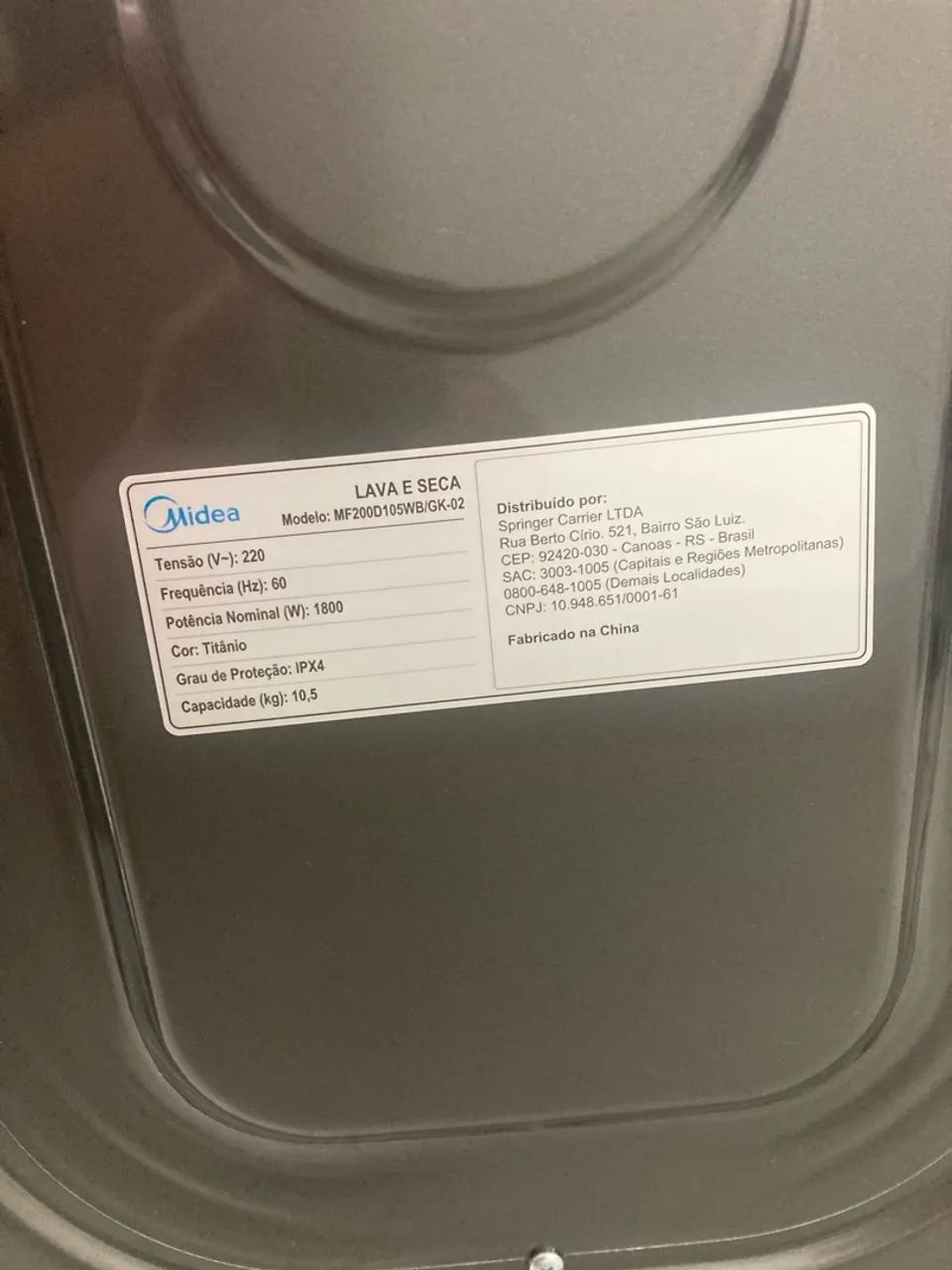 Lava e seca midea 10,5 kg 220v - Foto 4
