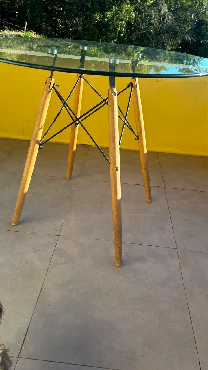 Mesa Eiffel com tampo de vidro - Foto 4