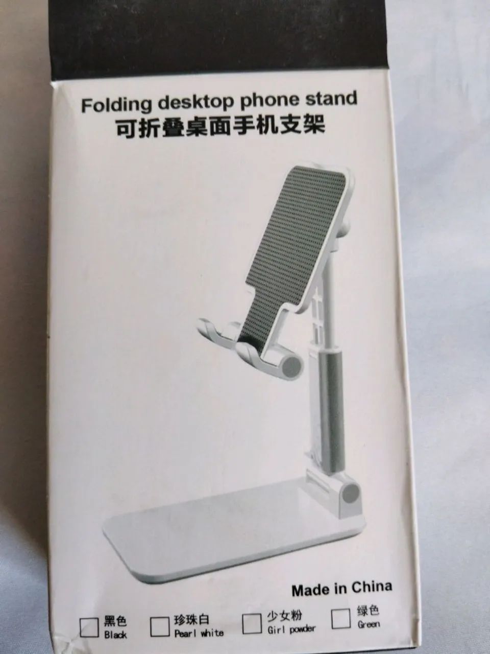 suporte de celular de mesa dobrável preto