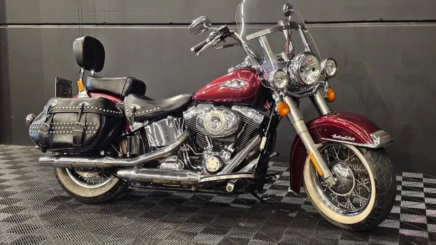 Harley Davidson Heritage Softail Classic FLSTC 2014 Vermelha - Foto 4