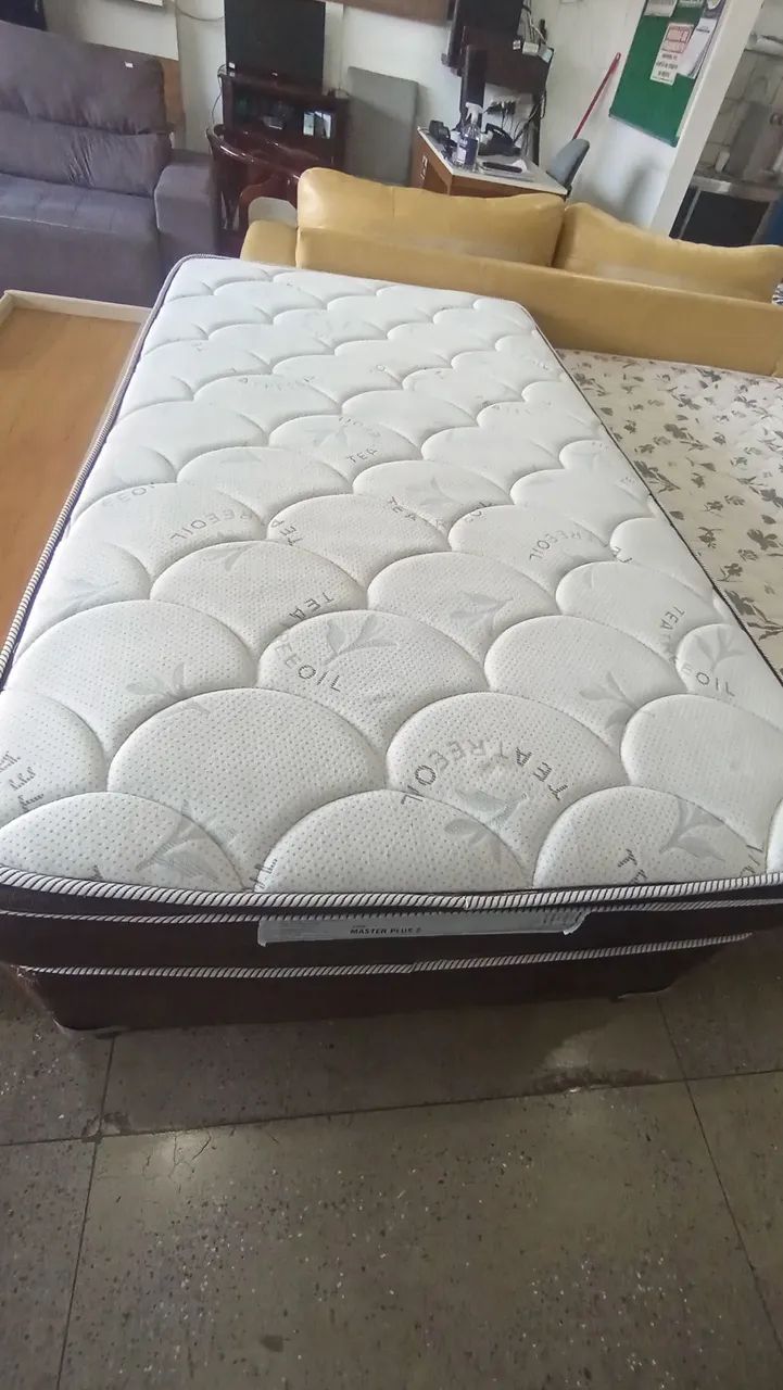 Cama box viuvão molas ensacandas bambú  - Foto 5