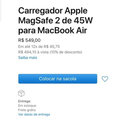 Carregador macbook - Foto 2