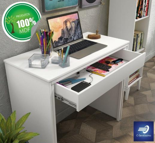Escrivaninha 100% MDF com 01 Gaveta #FreteGRÁTIS* #Novo #Lacrado