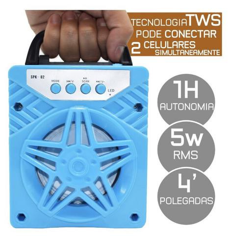 Caixa de Som 1 Alto-falantes Bluetooth Portatil Android celular