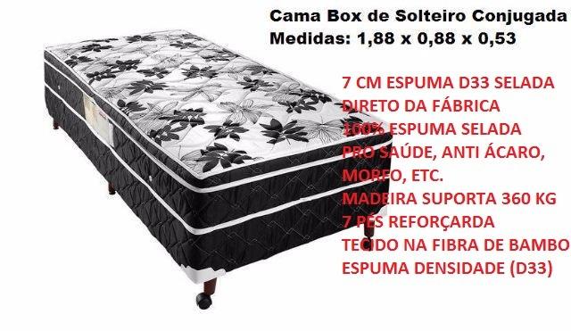 Cama box de solteiro com 7 espuma