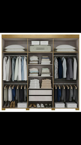 Guarda roupa 6 portas com pés e maleiro - Foto 2