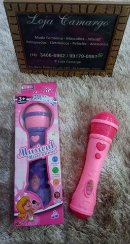 Brinquedo microfone musical - Foto 6