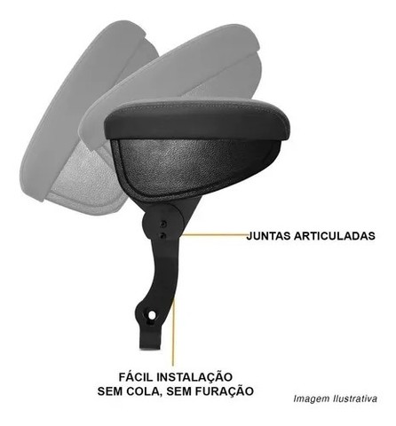 Encosto Apoio Braço Volkswagen Voyage Gol G4 G5 G6 G7 Parati G4 - Grafite - Foto 3