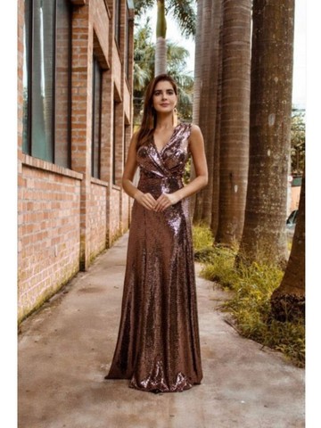 vestido ouro velho