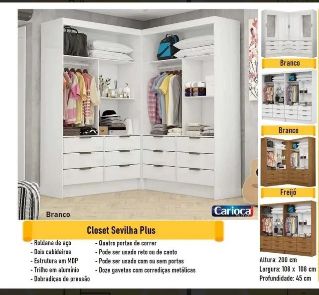 Quarto roupeiro Plus com espelho 