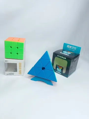 Kit Cubo Magico 2x2 + Cubo Mágico Piramide 3x3 Original Cube