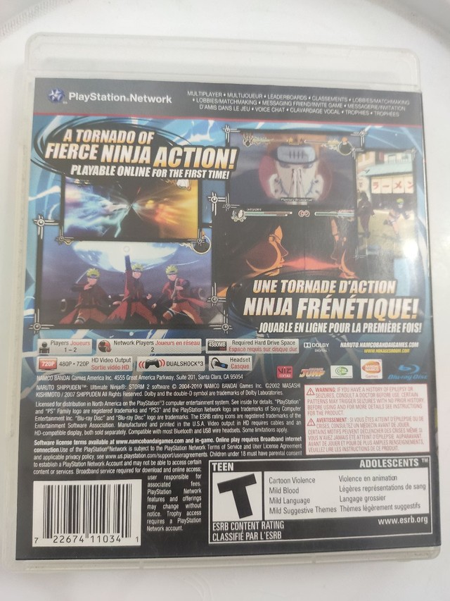 Naruto Shippuden Ultimate Ninja Storm 2 Ps3 - Videogames - Atuba