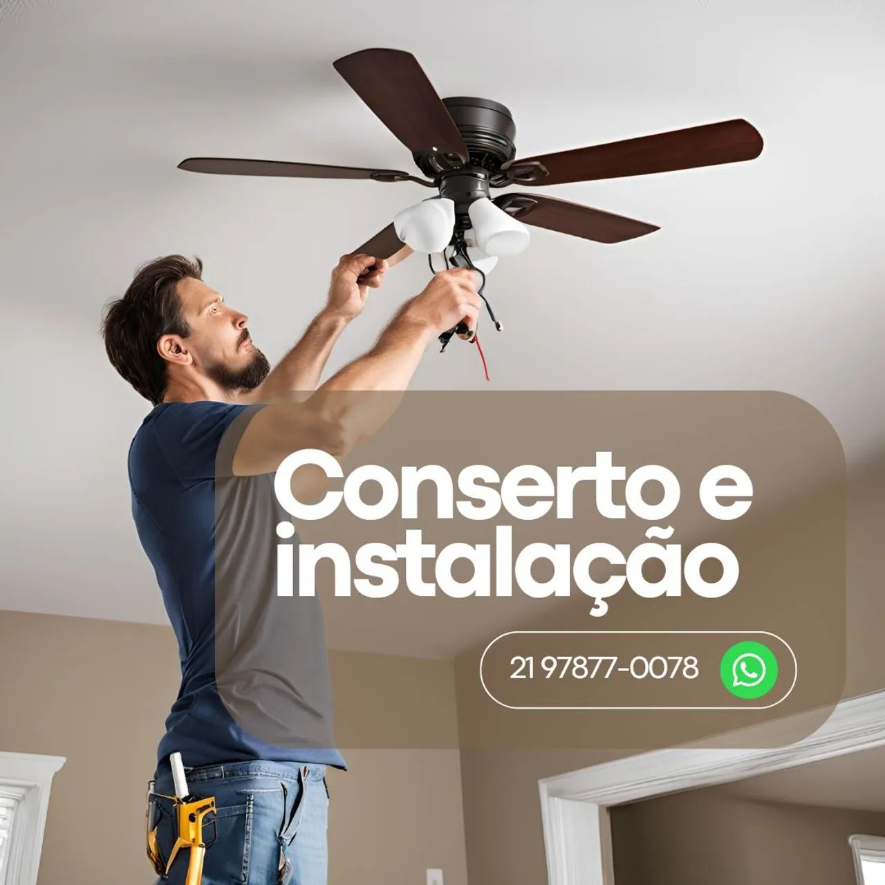 Conserto instalação para ventilador de teto 