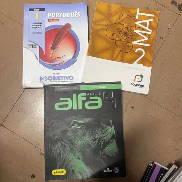 Livro pre vestibular cursinho objetivo anglo poliedro