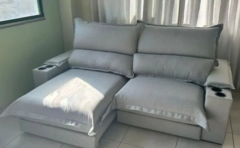 Sofá Retrátil e Reclinável Apogeu_2,50m D33  Molas Ensacadas  Pronta Entrega! - Foto 3