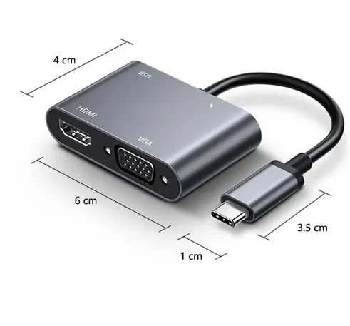 Adaptador Usb C para Hdmi, Vga 2 em 1 - Foto 2