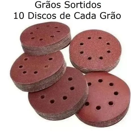 Lixas velcro perfurada de 125 mm - Foto 2