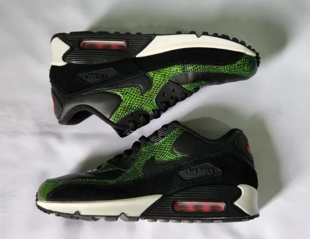 Tenis Nike Air Max 90 Green Python Preto Verde 42 - Foto 4
