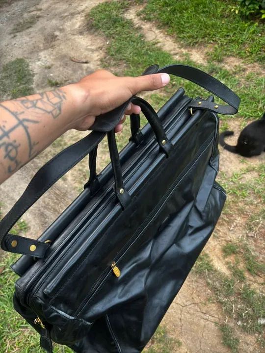 Mala Bolsa de Couro Legítimo Datelli - Foto 4