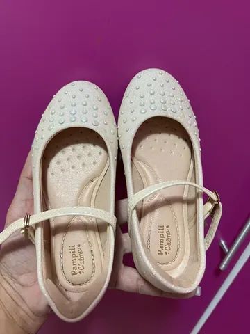 Sapatilha pampili original tamanho 25 bege areia 