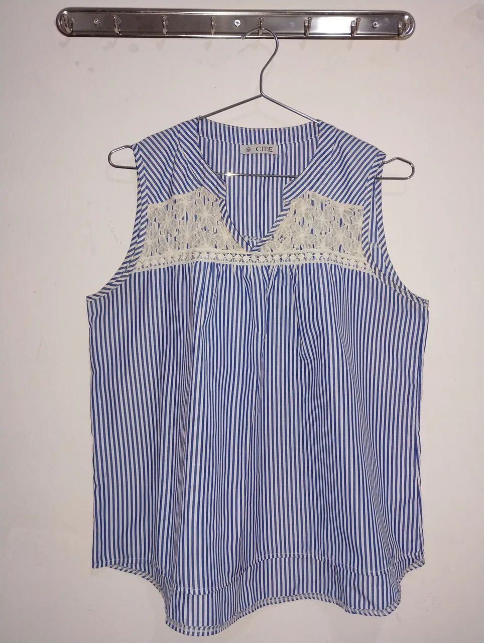 Blusa Azul Listrada