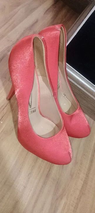 Scarpin Meia Pata salto alto vermelho  - Foto 3