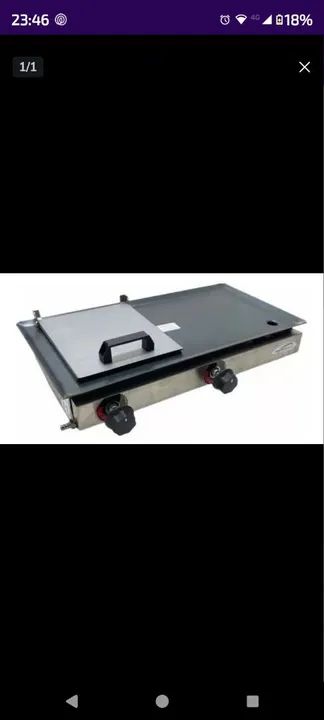 Chapa para lanches + tampa - usada 