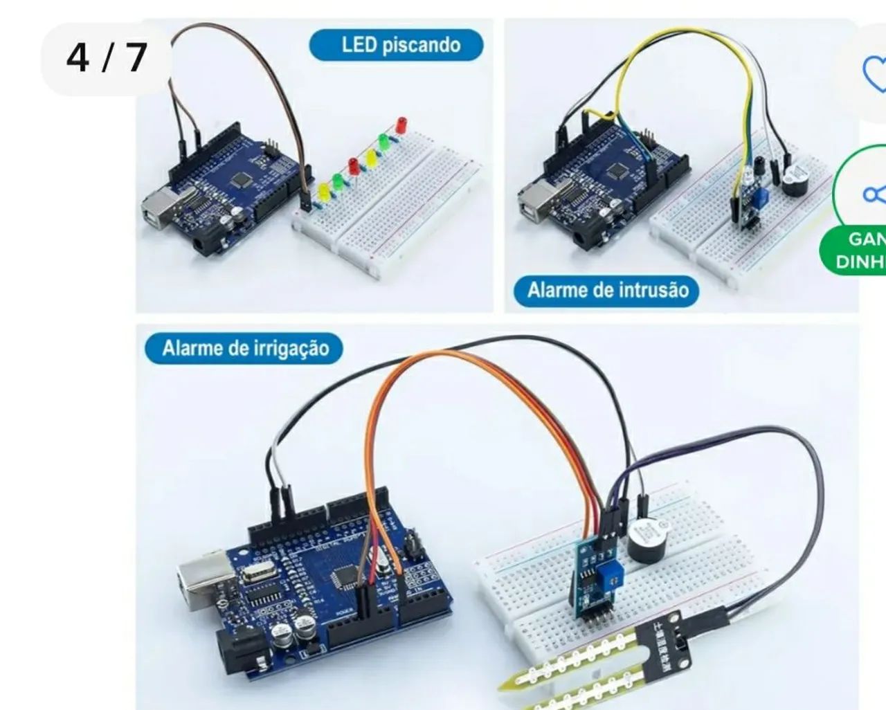 Kit eletrônico com 2 arduíno. 