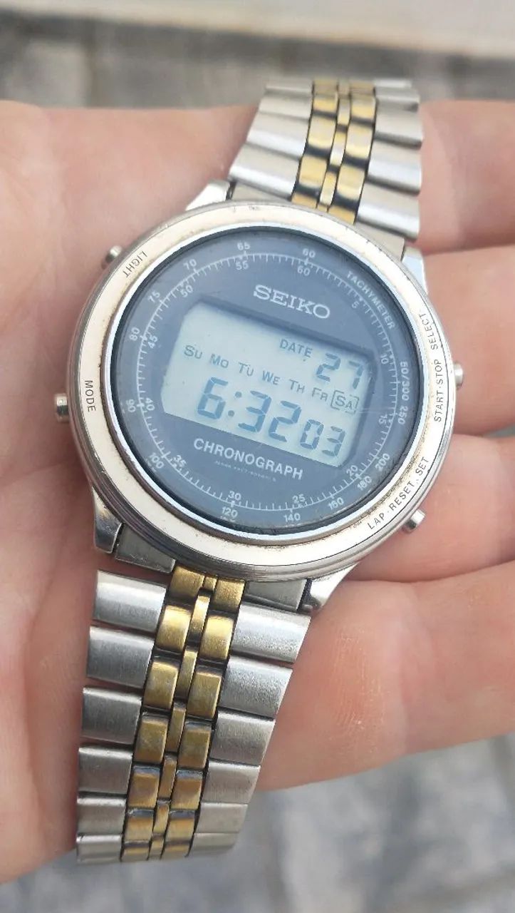 Relógio antigo Seiko Cronógrafo Digital japan anos 80 muito raro exemplar de coleção  - Foto 2