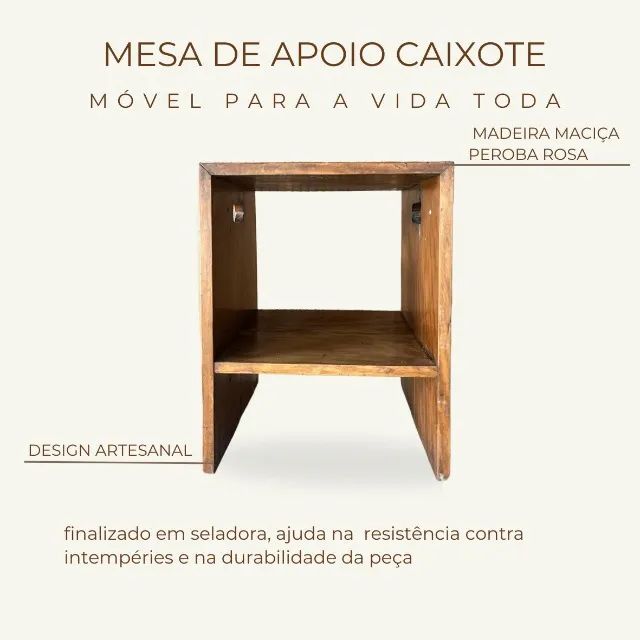 Mesa de apoio caixote - Sob encomenda - Foto 3