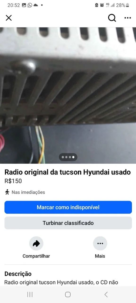 Radio original tucson Hyundai - Foto 2