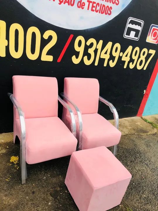 Poltronas nova de fábrica com opção de tecido e braço 