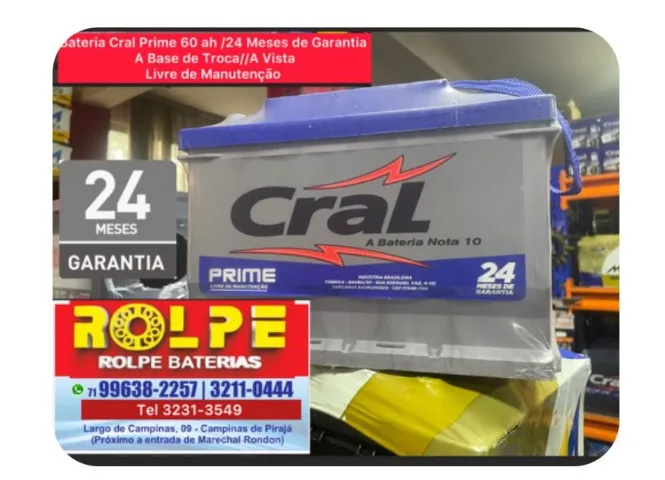 Bateria Com 2 Anos de Garantia \\Cral Prime 60ah