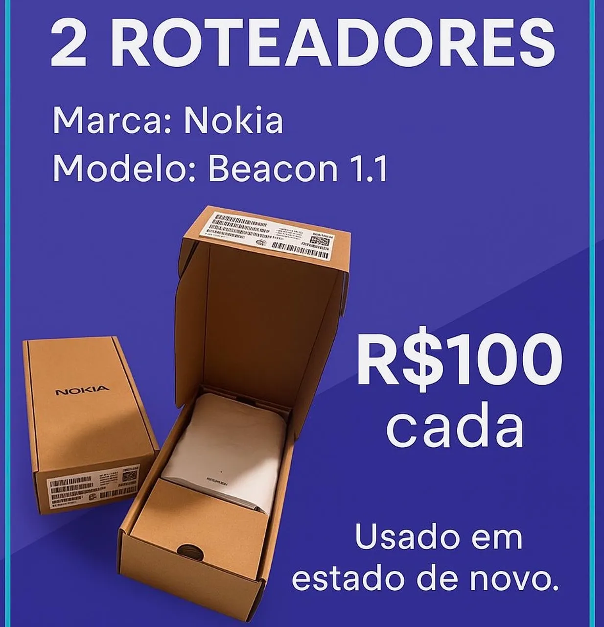 2 Roteadores Nokia Beacon 1.1 - Oportunidade!
