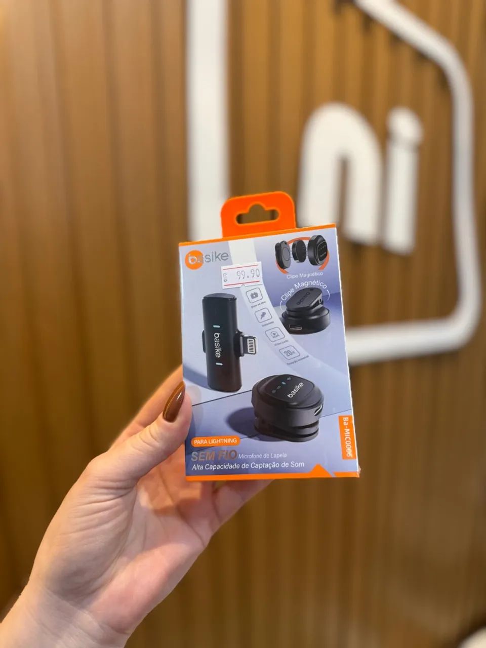 Microfone de Lapela Duplo Wireless Iphone