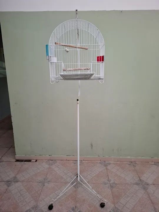 Gaiola para Pássaros - com suporte de chão  - Foto 5