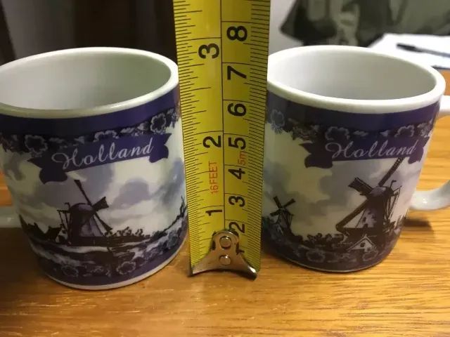 Par De Canecas Médias De Porcelana Da Holanda - Foto 3