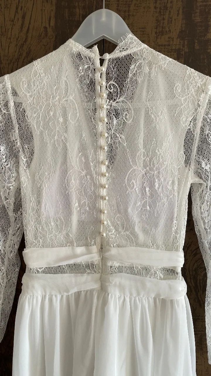 Vestido branco elegante Novo - Foto 4