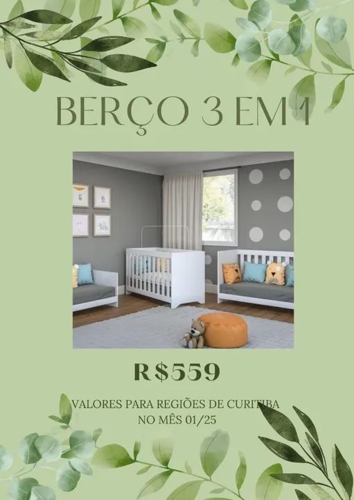 Promoção Berço 3 em1  - 17/01  