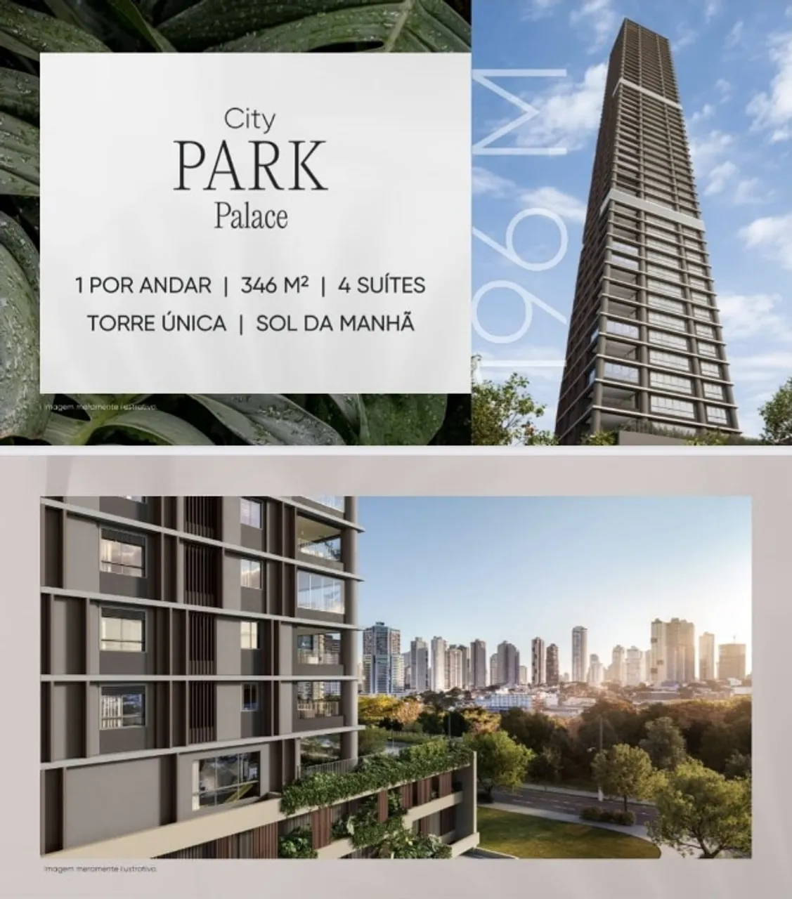City Park Palace, 346m², 1 por andar, Em frente ao Parque Vaca Brava