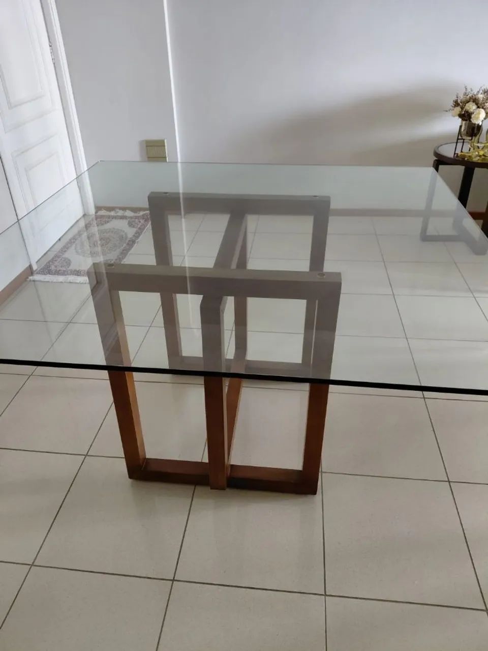 Mesa com Tampo de Vidro 4 Cadeiras - Foto 4